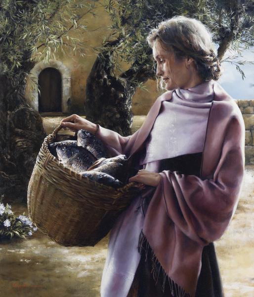 And Martha Served - 24 x 28 gicl&eacute;e on canvas (unmounted) by Elspeth Young