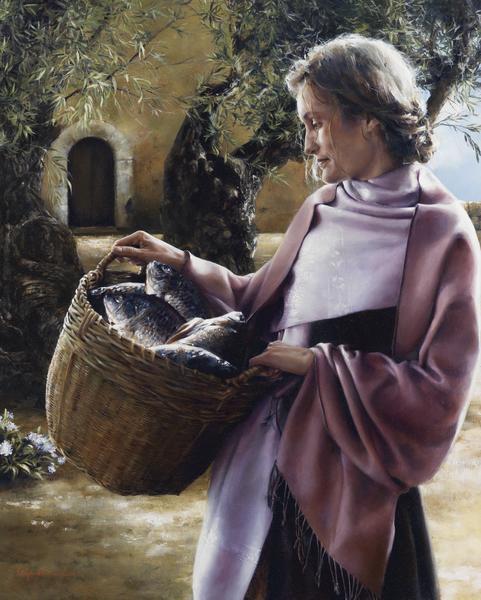 And Martha Served - 16 x 20 gicl&eacute;e on canvas (pre-mounted) by Elspeth Young