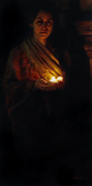 Go Forth To Meet The Bridegroom - 24 x 48.25 gicl&eacute;e on canvas (unmounted) by Elspeth Young