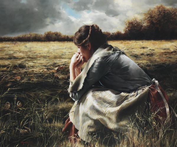 As A Sparrow Alone - 20 x 24 gicl&eacute;e on canvas (unmounted) by Elspeth Young