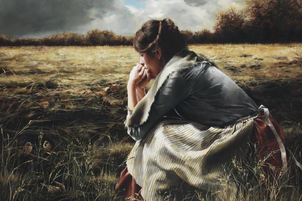 As A Sparrow Alone - 24 x 36 gicl&eacute;e on canvas (unmounted) by Elspeth Young