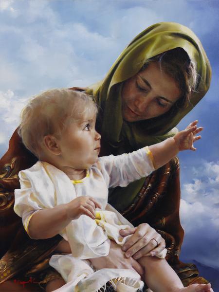 So They Brought Their Little Children - 18 x 24 gicl&eacute;e on canvas (pre-mounted) by Elspeth Young