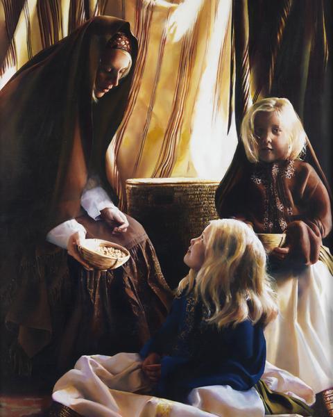 The Daughters Of Zelophehad - 24 x 30 gicl&eacute;e on canvas (unmounted) by Elspeth Young