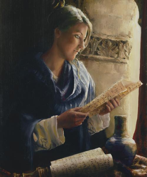 Treasure The Word - 20 x 24 gicl&eacute;e on canvas (unmounted) by Elspeth Young