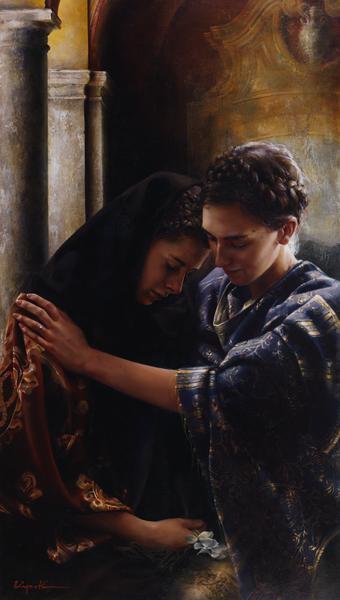 Here Bring Your Wounded Hearts - 12 x 21.25 gicl&eacute;e on canvas (pre-mounted) by Elspeth Young