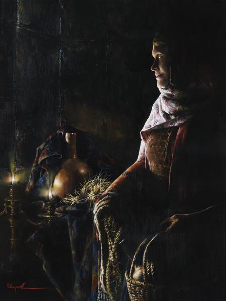 A Lamp Unto My Feet - 18 x 24 gicl&eacute;e on canvas (pre-mounted) by Elspeth Young