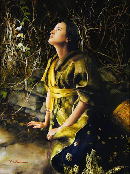 God Liveth And Seeth Me - 18 x 24 gicl&eacute;e on canvas (pre-mounted) by Elspeth Young