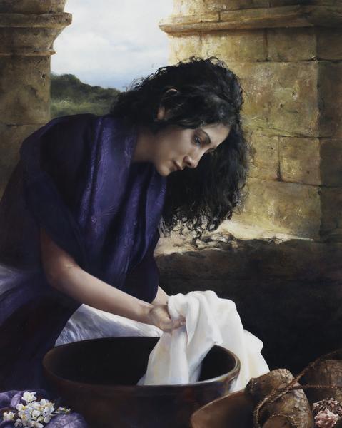 She Worketh Willingly With Her Hands - 24 x 30 gicl&eacute;e on canvas (unmounted) by Elspeth Young