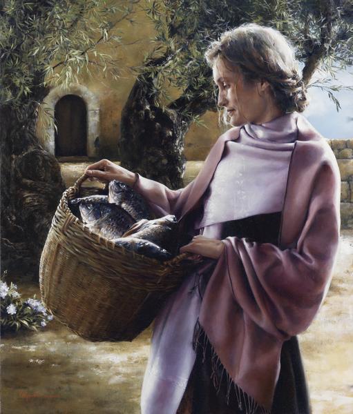 And Martha Served - 12 x 14 gicl&eacute;e on canvas (pre-mounted) by Elspeth Young