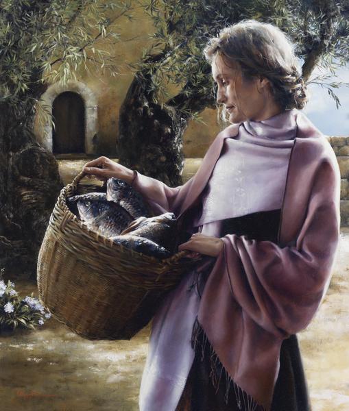 And Martha Served - 14 x 16.5 gicl&eacute;e on canvas (pre-mounted) by Elspeth Young