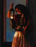 A Damsel Came To Hearken - 14 x 18 gicl&eacute;e on canvas (pre-mounted)