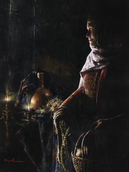 A Lamp Unto My Feet - 12 x 16 gicl&eacute;e on canvas (pre-mounted) by Elspeth Young