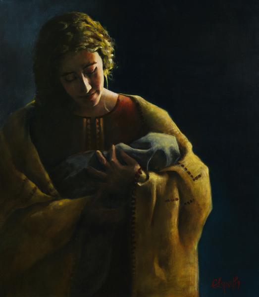 The Protector - 24.25 x 27.75 gicl&eacute;e on canvas (unmounted) by Elspeth Young