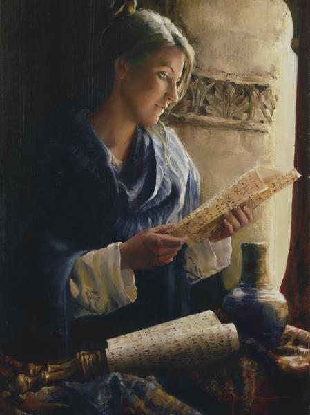 Treasure The Word - 18 x 24 gicl&eacute;e on canvas (pre-mounted) by Elspeth Young