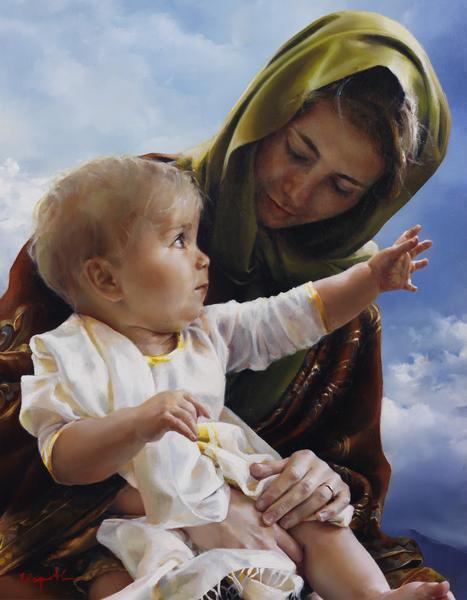 So They Brought Their Little Children - 14 x 18 gicl&eacute;e on canvas (pre-mounted) by Elspeth Young