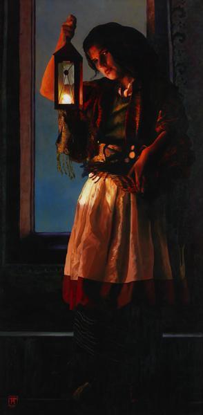 A Damsel Came To Hearken - 16 x 32.75 gicl&eacute;e on canvas (unmounted) by Ashton Young