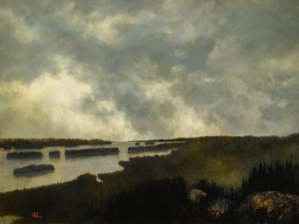 Under The Northern Mountains - 18 x 24 gicl&eacute;e on canvas (pre-mounted) by Al Young