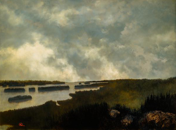 Under The Northern Mountains - 18 x 24.25 gicl&eacute;e on canvas (unmounted) by Al Young