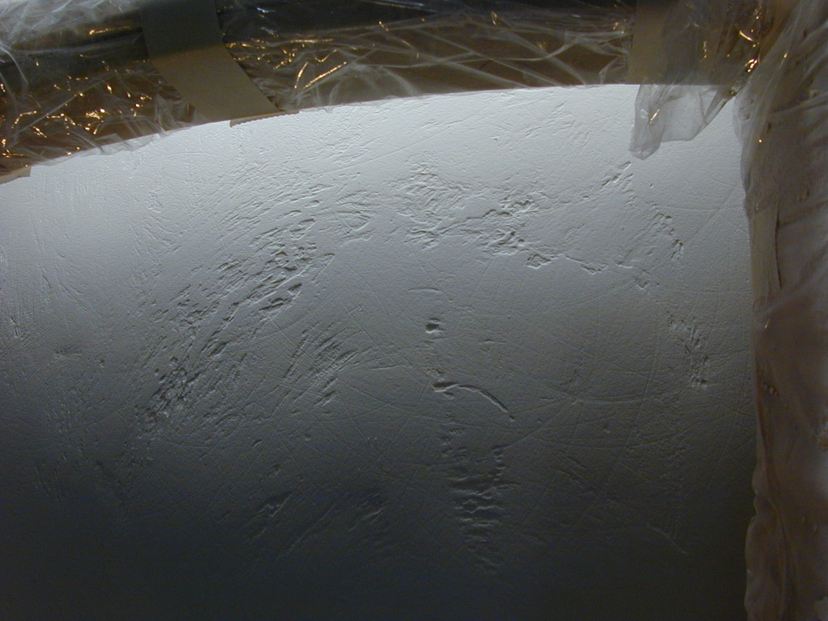 A rough surface texture for the globe was desired.
