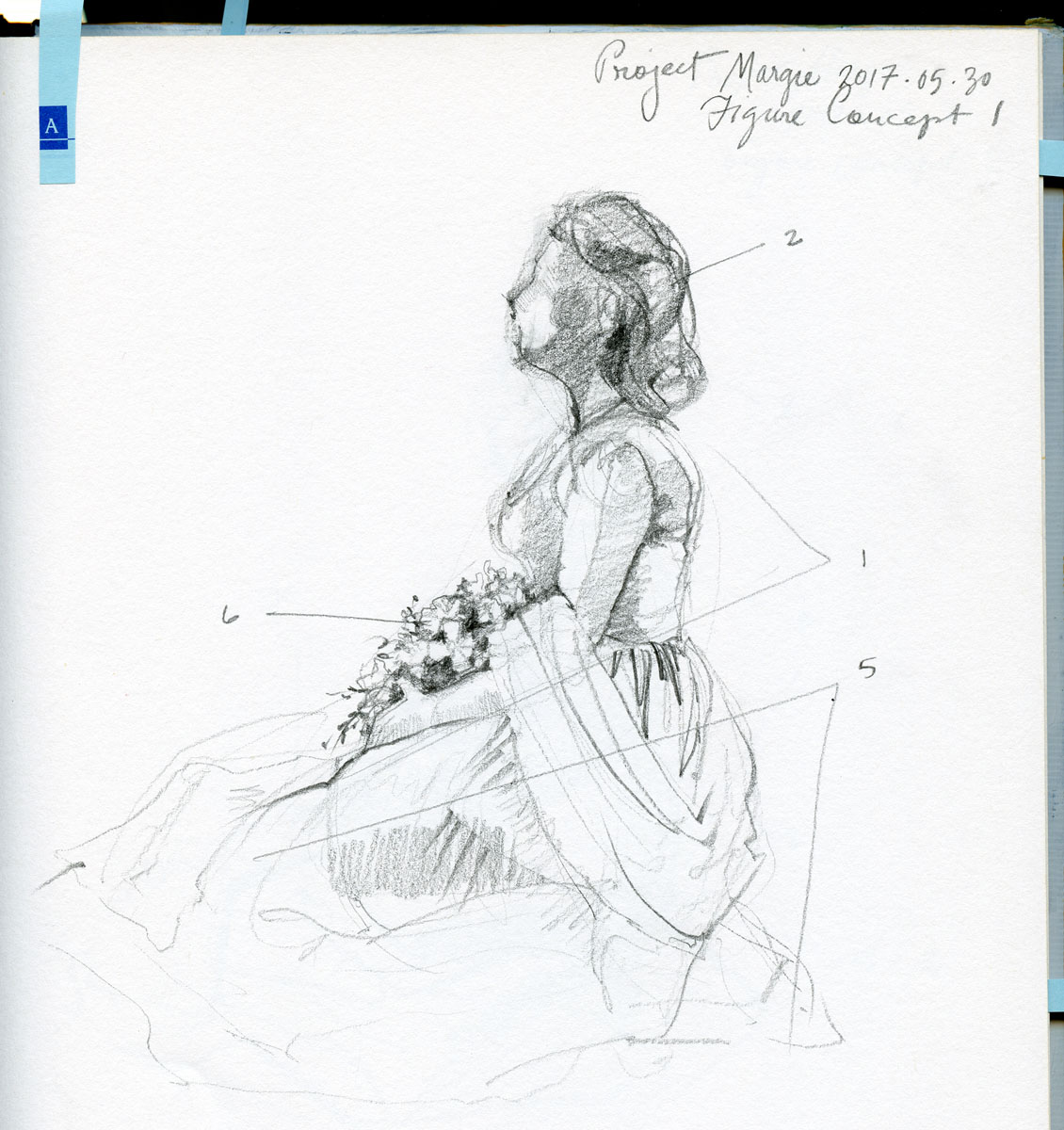 Figure study in pencil by Elspeth Young