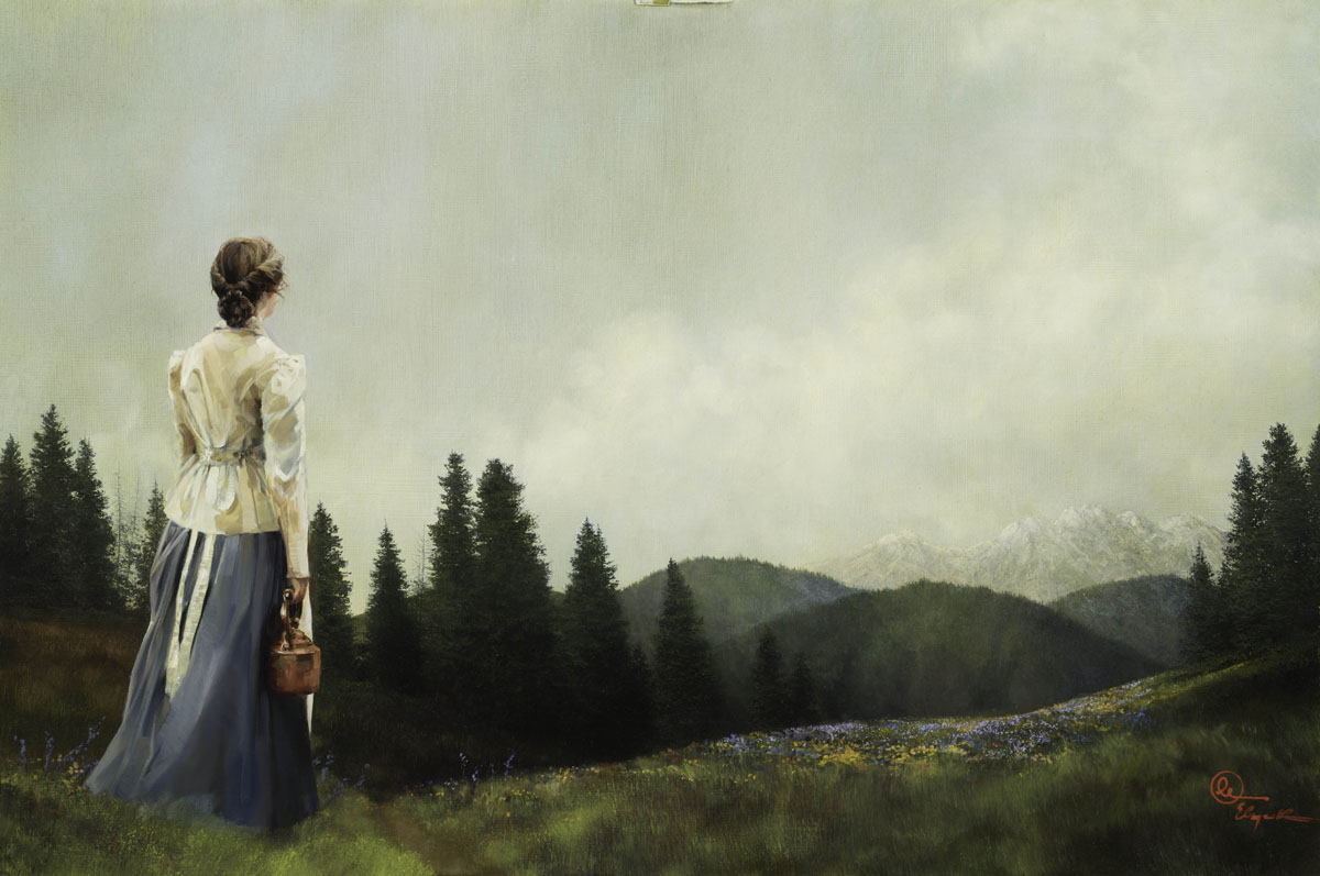 Mountain HomeOil on panel - 26 in. x 24 in.Endowed - Completed 2018 February