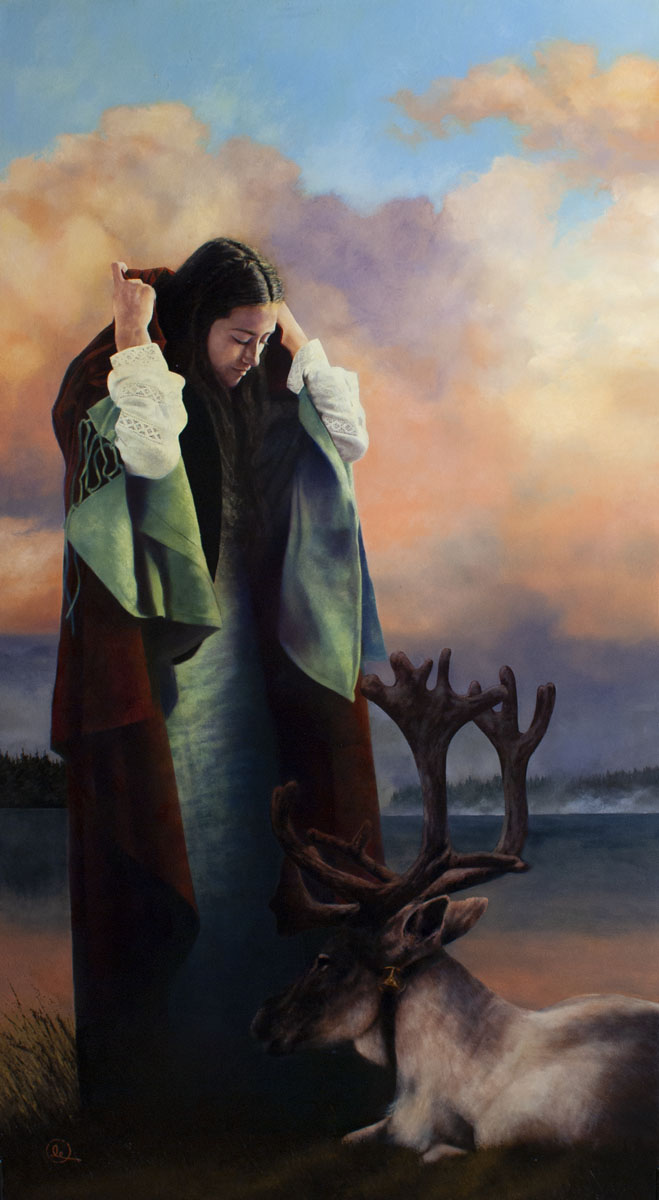 Lunta jo Vanoe (Lunta and Vanoe)Oil on panel - 36 in. x 64.5 in.Endowed - Completed 2021 A...