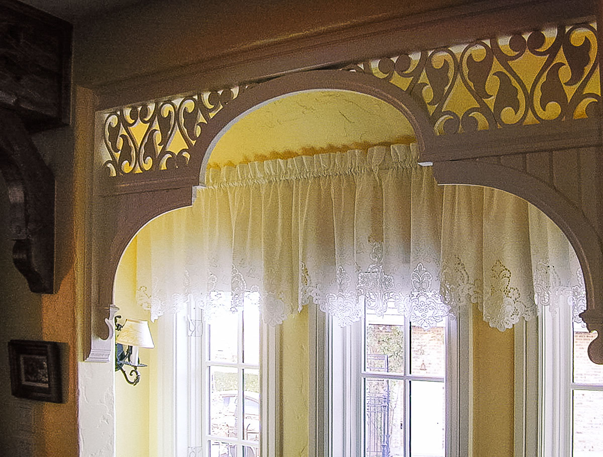 Two screens of botanical tracery were created for the Cascade Project.  One, shown here, a...