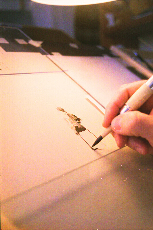 Al used lithograph (wax) pencils and knives to draw images on the stone.&nbsp;&nbsp;Inasmuch as oils...