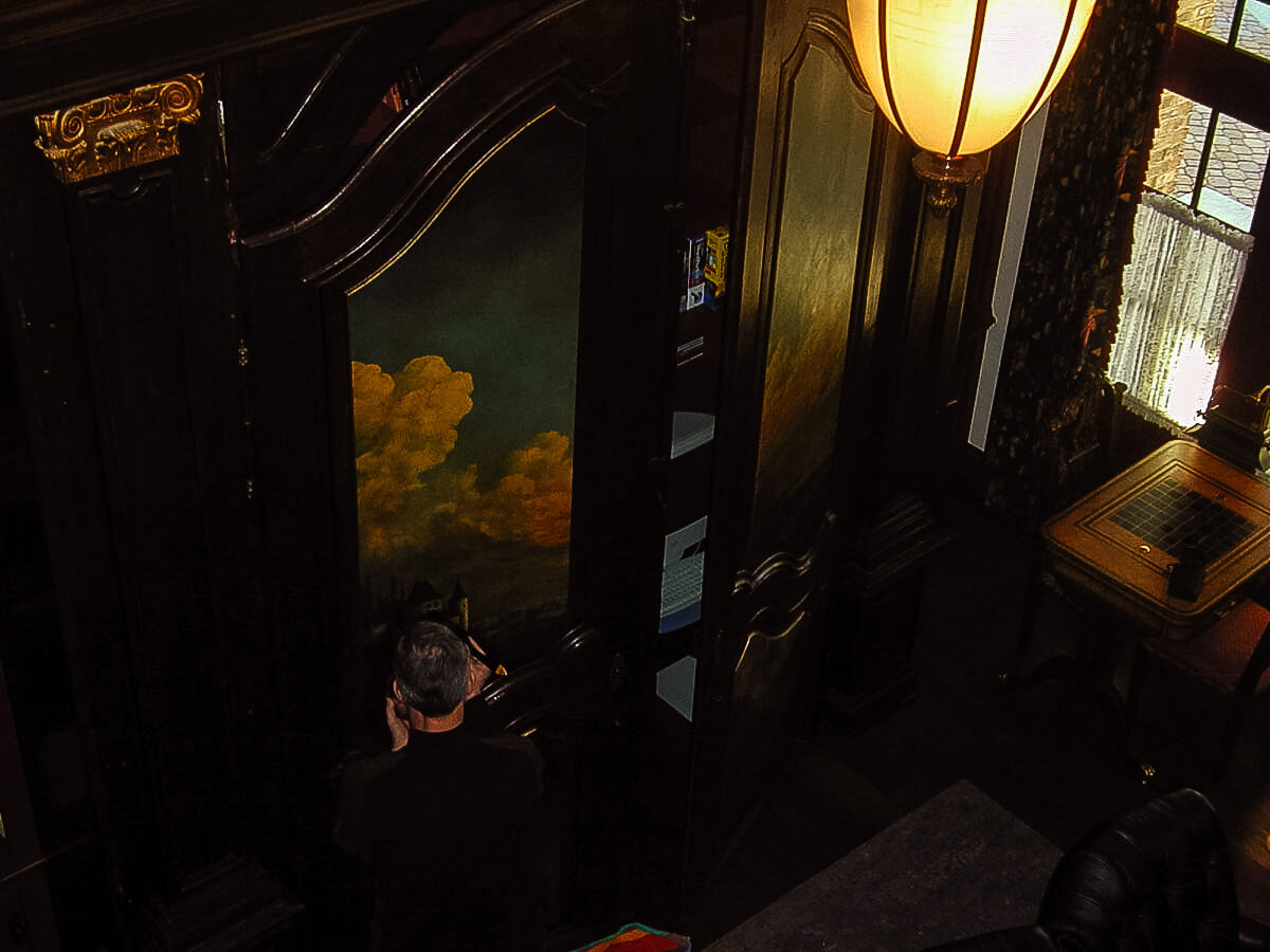 An original tetraptych oil painting is applied to two 400-year-old doors.&nbsp;&nbsp;See more . . .