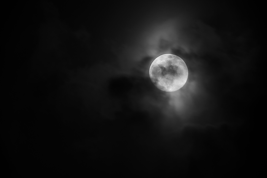 Moon through the Clouds, III